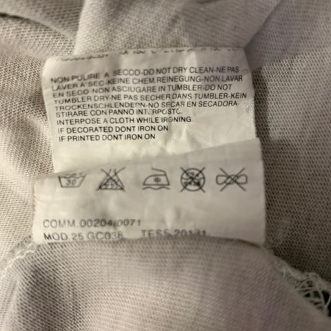 VIVIENNE WESTWOOD Size L White Grey Stripe Cotton Polo