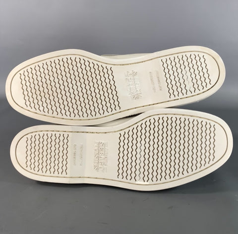 SEBAGO Size 11 Grey Cream Solid Leather Yacht Loafers