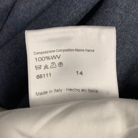 BRIONI Size 32 Heather Blue Grey Virgin Wool Flat Front Dress Pants