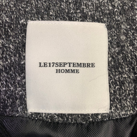 LE17SEPTEMBRE Size 36 Grey Black White Tweed Wool Blend Jacket