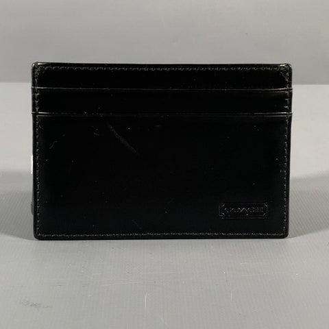 COACH Black Leather Card Case Leather Goods