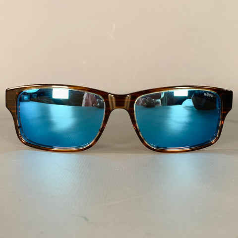 REVO Finley G Brown Blue Acetate Polarized Sunglasses