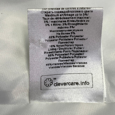 ROTATE Size M White Polyester Blend Jacquard Double Breasted Jacket