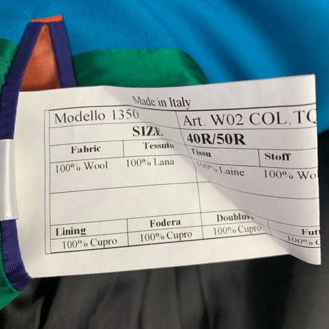 PAUL SMITH Size 36 Kensington Teal Wool Twill Suit