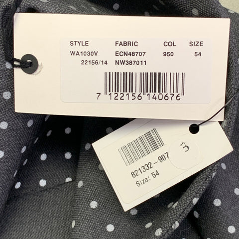 WOOSTER + LARDINI Size 44 Grey Charcoal Dots Wool Notch Lapel Sport Coat