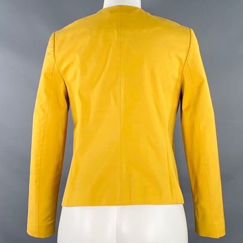 3.1 PHILLIP LIM Taille 4 Veste Blazer Volantée en Mélange de Coton Jaune