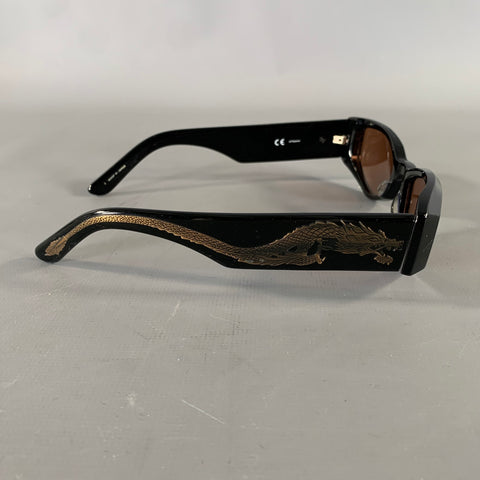 GAULTIER Brown Gold 56-0009 Dragon Sunglasses
