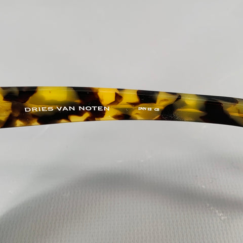 DRIES VAN NOTEN Black Beige Tortoiseshell Acetate Sunglasses