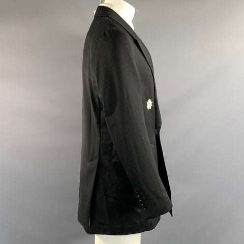 SIMONE ROCHA Chest Size S Grey Charcoal Wool Polyamide Peak Lapel Sport Coat