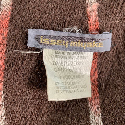 ISSEY MIYAKE Brown Orange Stripe Wool Scarves