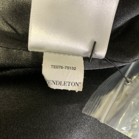PENDLETON Size 6 Grey Light Grey Wool Blend Plaid Trench Coat