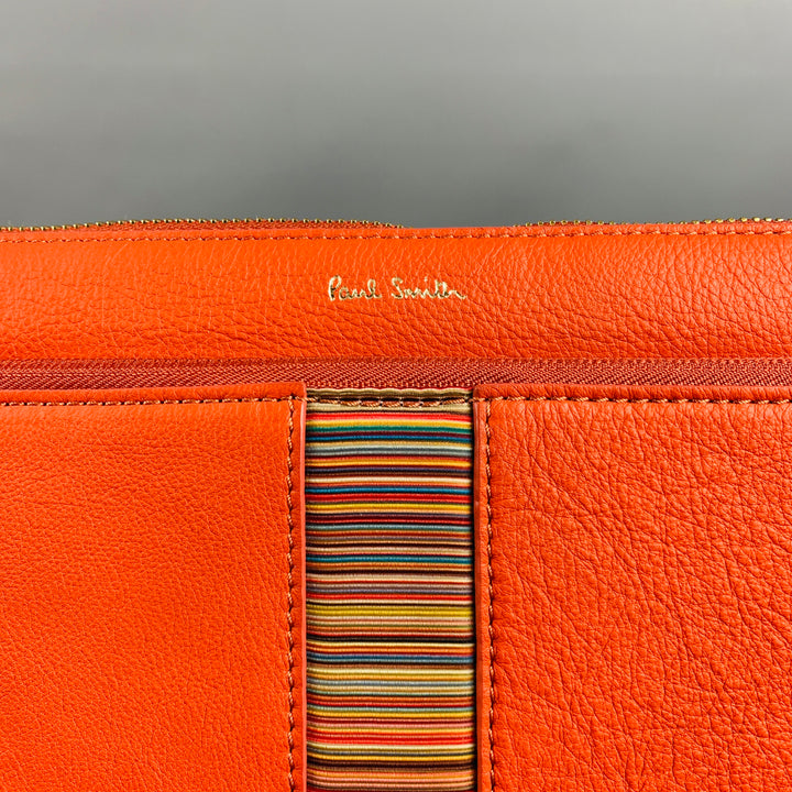 PAUL SMITH Orange Solid Leather Document Holder Bags