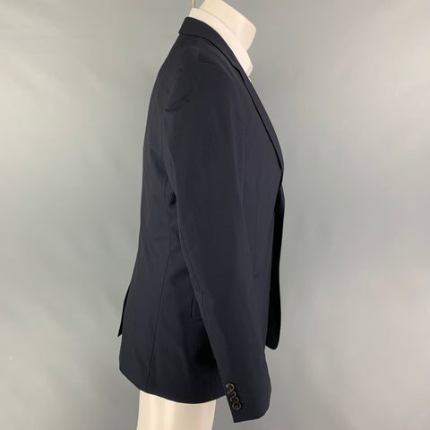 GUCCI Size 40 Navy Wool Single Breasted Sport Coat