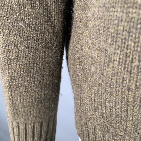 STUDIO NICHOLSON Size S Sen Brown Knit Lambswool Oversized Cardigan