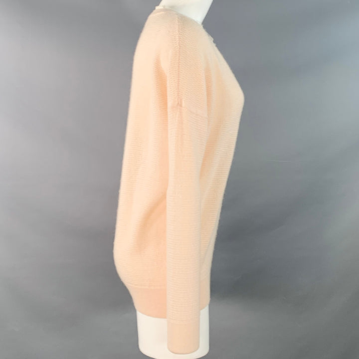 VANESSA BRUNO Size S Light Pink Wool Cashmere Mesh Knit Pullover