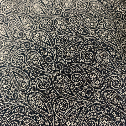 J.HILBURN Size S Navy White Paisley Slim Fit Long Sleeve Shirt