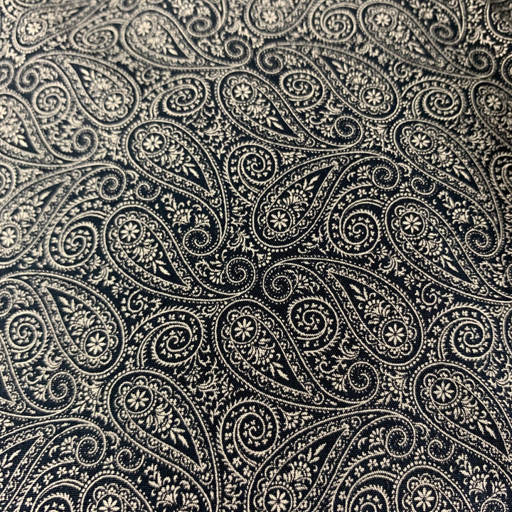 J.HILBURN Size S Navy White Paisley Slim Fit Long Sleeve Shirt