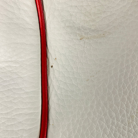 COACH x NASA White Multi Color Logo Pebble Grain Leather Bag