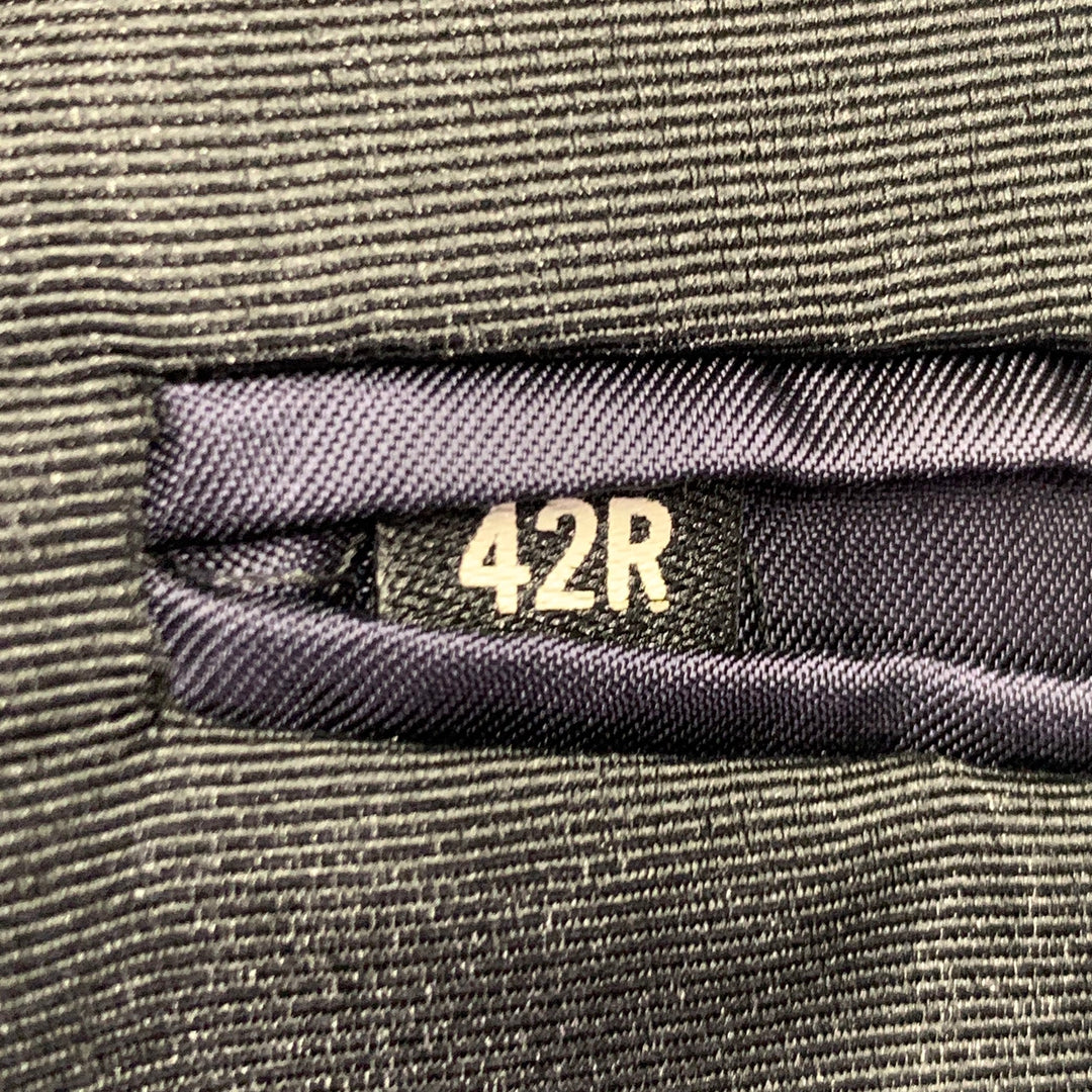 TODD SNYDER Size 42 Navy Black Wool Peak Lapel Sport Coat