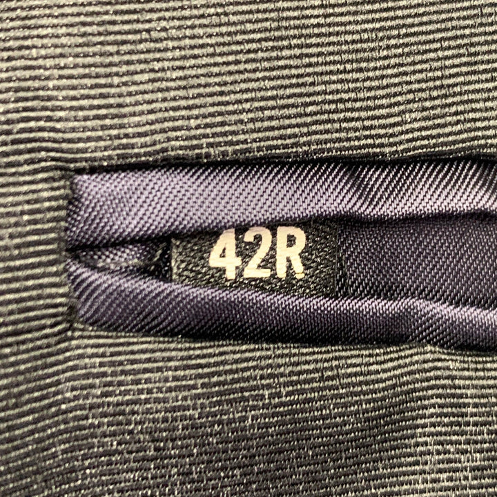 TODD SNYDER Size 42 Navy Black Wool Peak Lapel Sport Coat