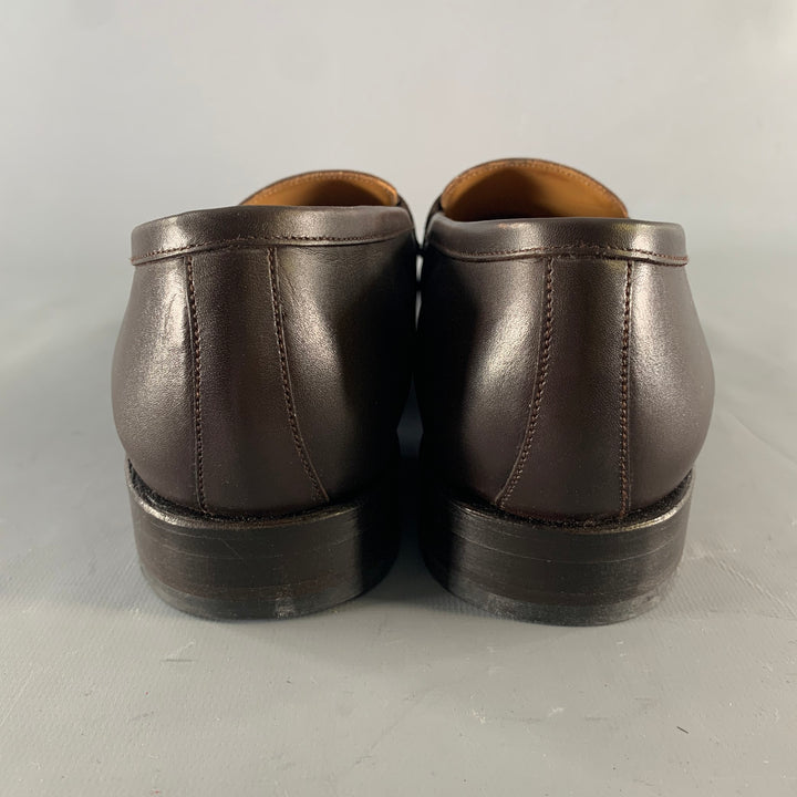 MORJAS Size 10 Brown Leather Penny Loafers