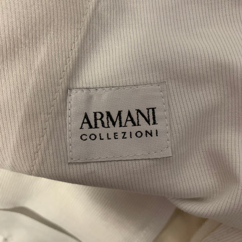 ARMANI COLLEZIONI Size 38 Cream Linen Silk Relaxed Fit Casual Pants
