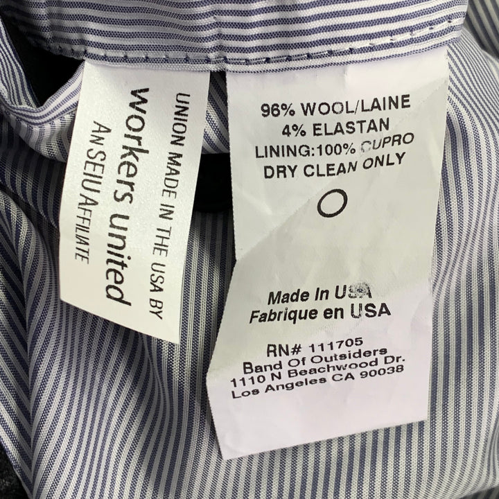 BAND OF OUTSIDERS Size 42 Grey Black Checkered Wool Blend Suit