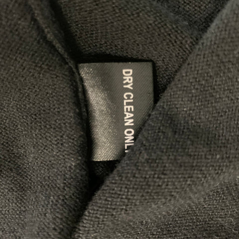 JOSIE NATORI Size M Black Silk Cashmere Applique Ruched Pullover