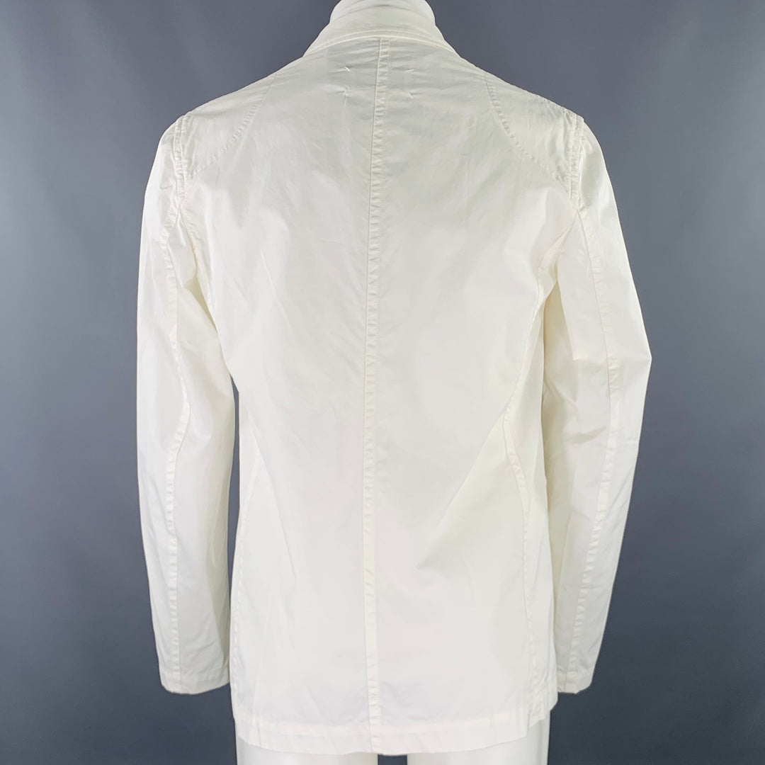 MAISON MARGIELA Size 40 White Cotton Notch Lapel Sport Coat – Sui 