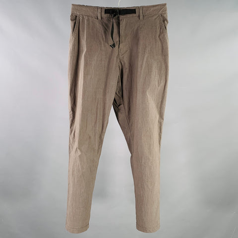 SATURDAYS NYC Size 30 Grey Charcoal Cotton Blend Belted Casual Pants