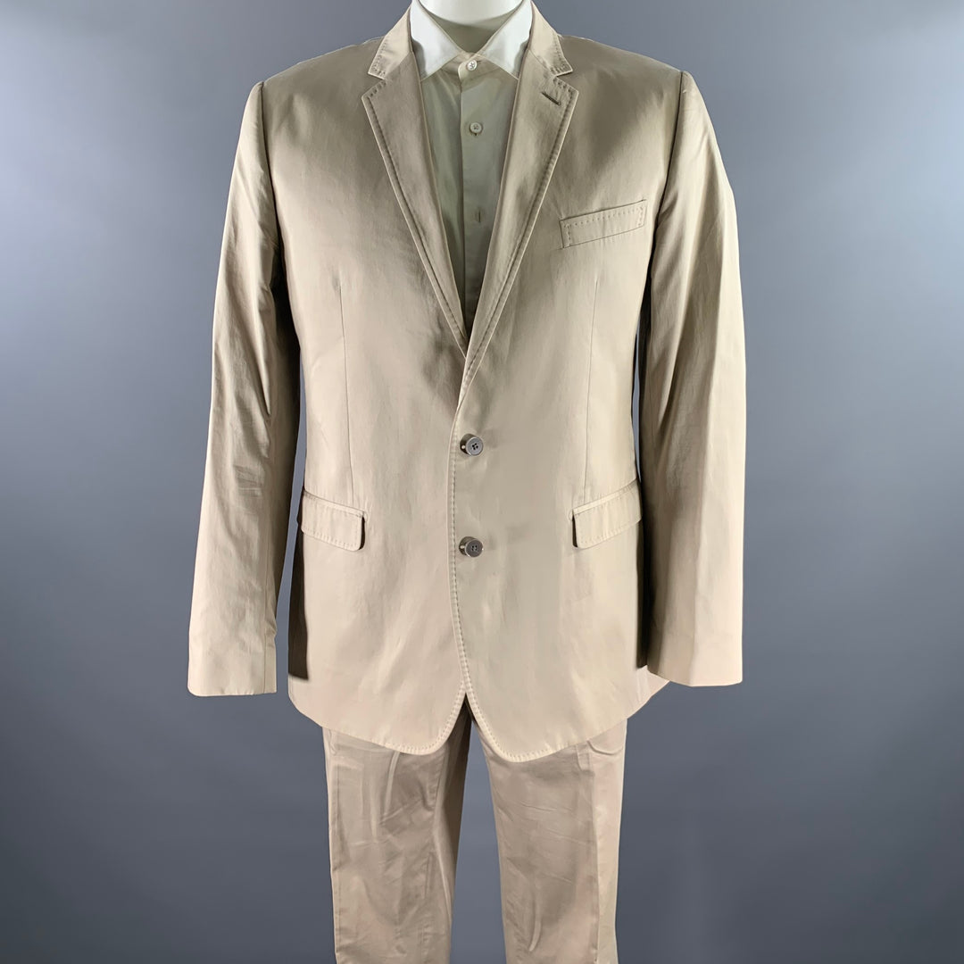 DOLCE & GABBANA Size 46 Khaki Notch Lapel Suit