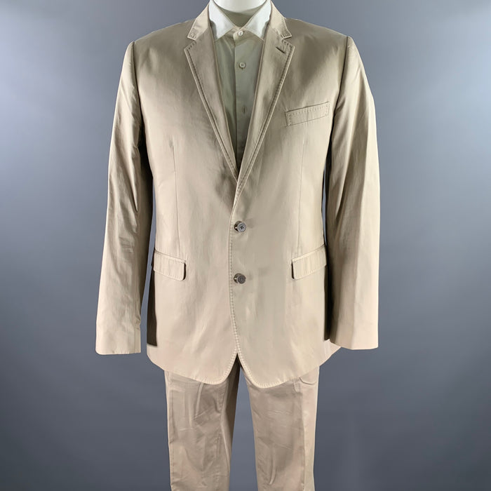 DOLCE & GABBANA Size 46 Khaki Notch Lapel Suit