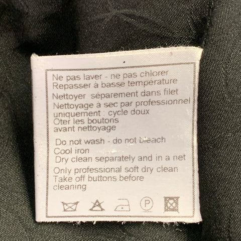 CHANEL Size 4 Black Cotton Blend Boucle Single Breasted Jacket Blazer