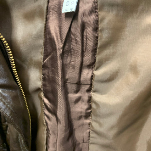 MOSCHINO JEANS Size 6 Brown Faux Leather Quilted Jacket