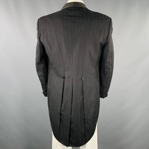 AFTER SIX Size 42 Black Grey Stripe Coattails Tuxedo Jacket