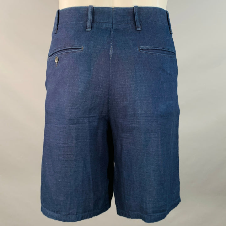 RAG & BONE Size 33 Navy Cotton Flat Front Button Fly Shorts