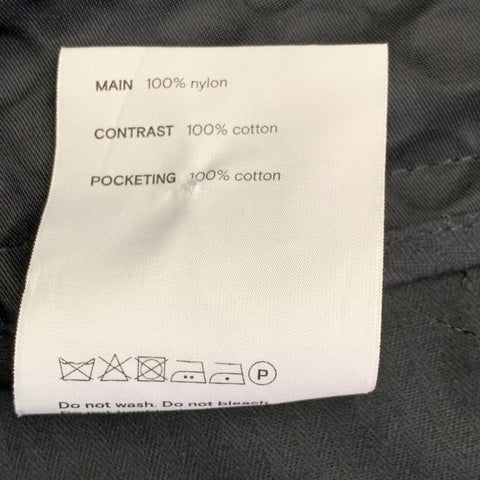 SONG FOR THE MUTE SS22 AVENUE D'IVRY Size 34 Black Embossed Nylon Five Pockets Casual Pants