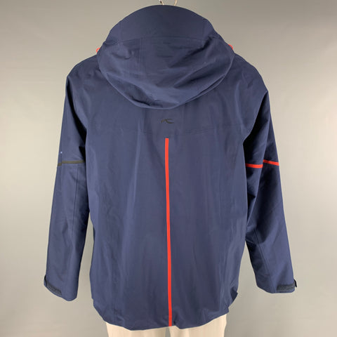 KJUS Chest Size XXL Size XXL Navy Red Polyamide Windbreaker Jacket