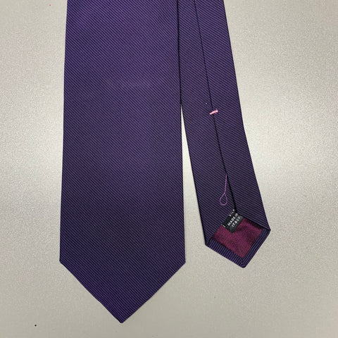 BORRELLI Navy Red Diagonal Stripe Silk Tie