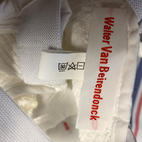 WALTER VAN BEIRENDONCK Size One Size White Textured Viscose Nylon Hats