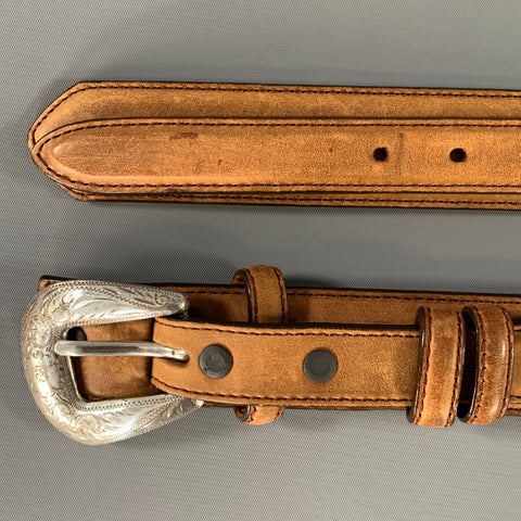 SILVER CREEK Size 38 Tan Leather Belt