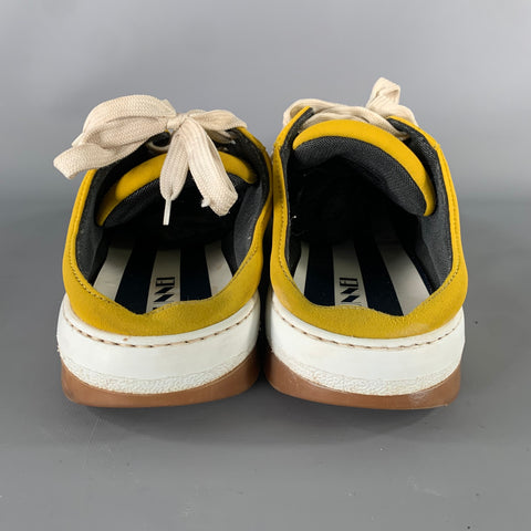 SUNNEI Size 11 Yellow White Slip On Sneakers