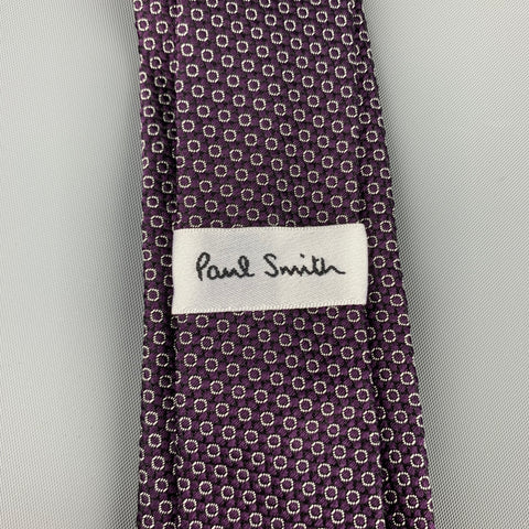 PAUL SMITH Purple Dot Silk Tie
