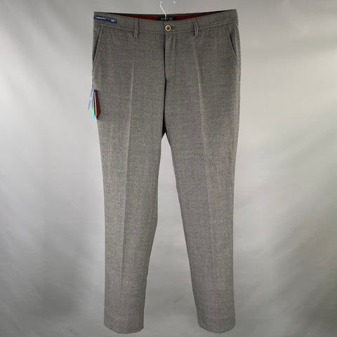 Pantalon habillé BALLIN, taille 34, gris chiné en laine polyamide avec braguette zippée