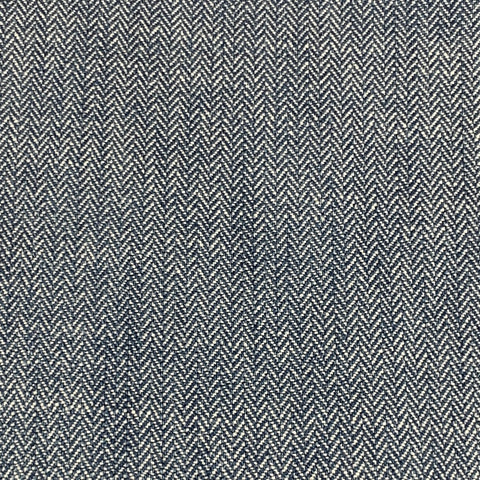 VAN LAACK Size L Blue Herringbone Cotton Long Sleeve Shirt