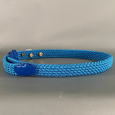 BELTOLOGY + ANDRE Blue Woven Nylon Belt