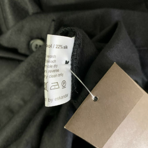 ESKANDAR Size 0 Black Wool Blend Long Dress