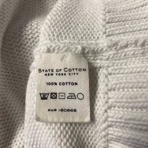 STATE OF COTTON Size S White Cotton Knit Pullover Womens