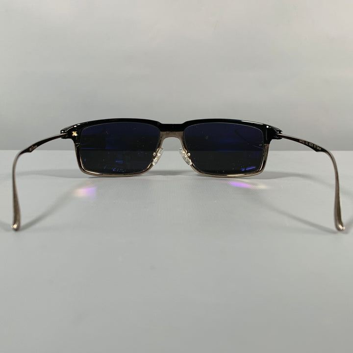 KITON -Napoli-  Black Silver Titanium Sunglasses