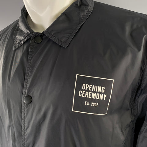 OPENING CEREMONY Size M Black Nylon Windbreaker Jacket